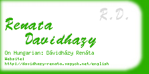 renata davidhazy business card