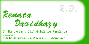 renata davidhazy business card
